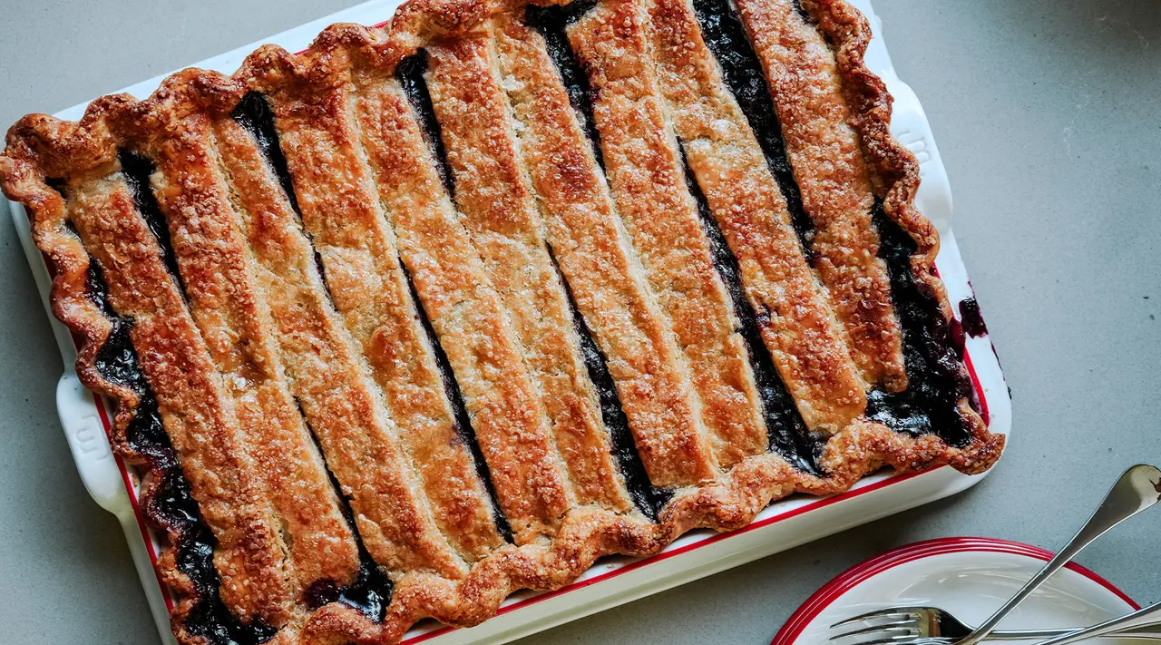 Blueberry Speculoos Slab Pie Recipe