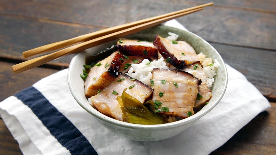 Char Siu Pork Belly Rice Bowl Recipe