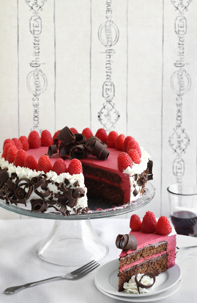Chocolate Raspberry Bavarian Cake Recipe