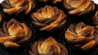Chocolate Rose Buns Recipe