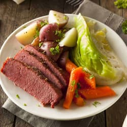 Corned Beef and Cabbage with Herb Buttered Potatoes Recipe