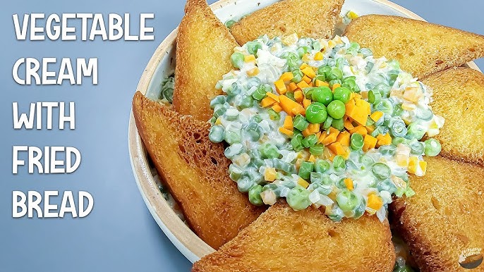 Cream of the Crop Vegetable Fricassee with Fried Toast Points Recipe