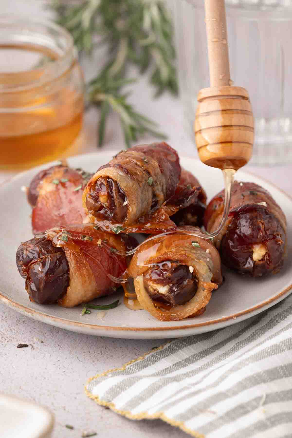 Dates Filled with Goat Cheese in Bacon Brown Butter Recipe