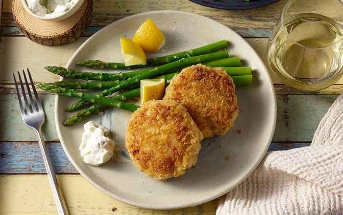 Dungeness Crabcakes with Green Cocktail Sauce Recipe