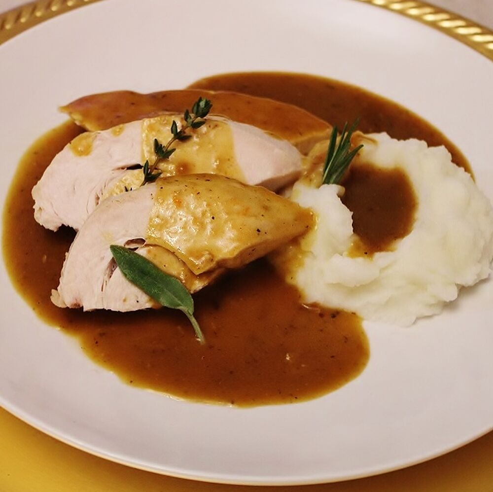 Dutch Oven Turkey Breast with Gravy Recipe