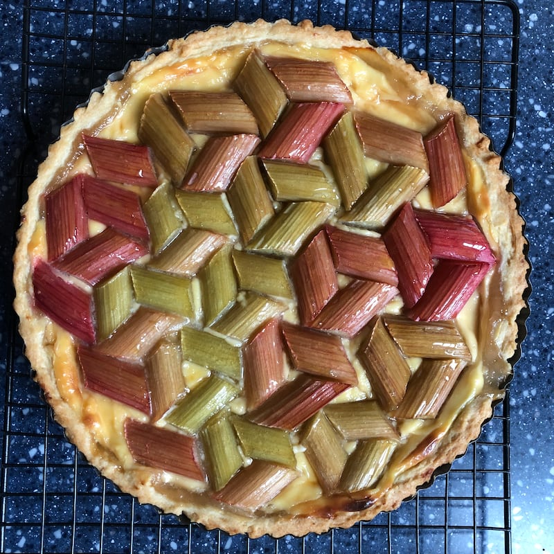 Geometric Rhubarb Tart Recipe