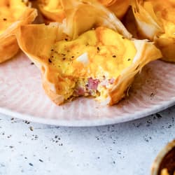 Ham and Leek Mini Quiches Recipe