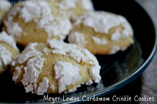 Meyer Lemon Cardamom Crinkle Cookies Recipe