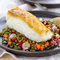 Pan-Roasted Halibut Puttanesca Recipe