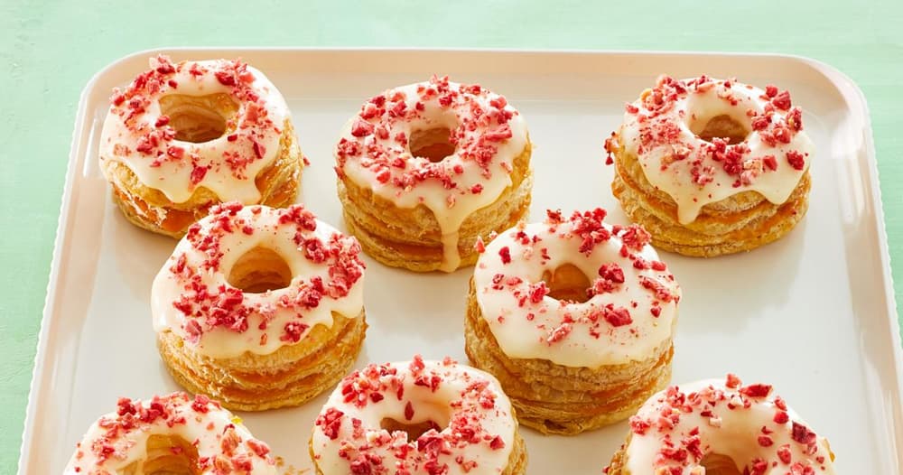 Peach Puff Pastry Doughnuts Recipe