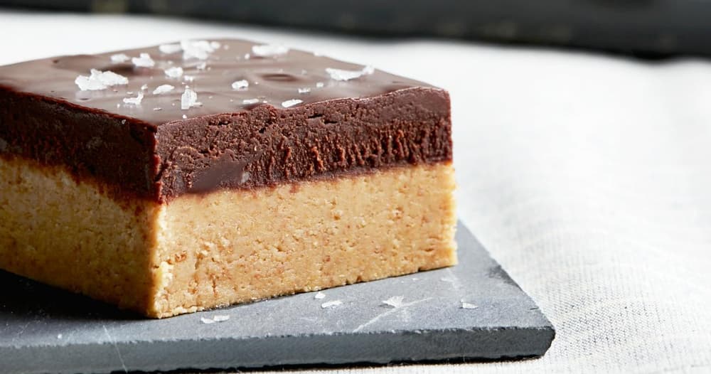 Salted Chocolate Ganache Peanut Butter Bars Recipe