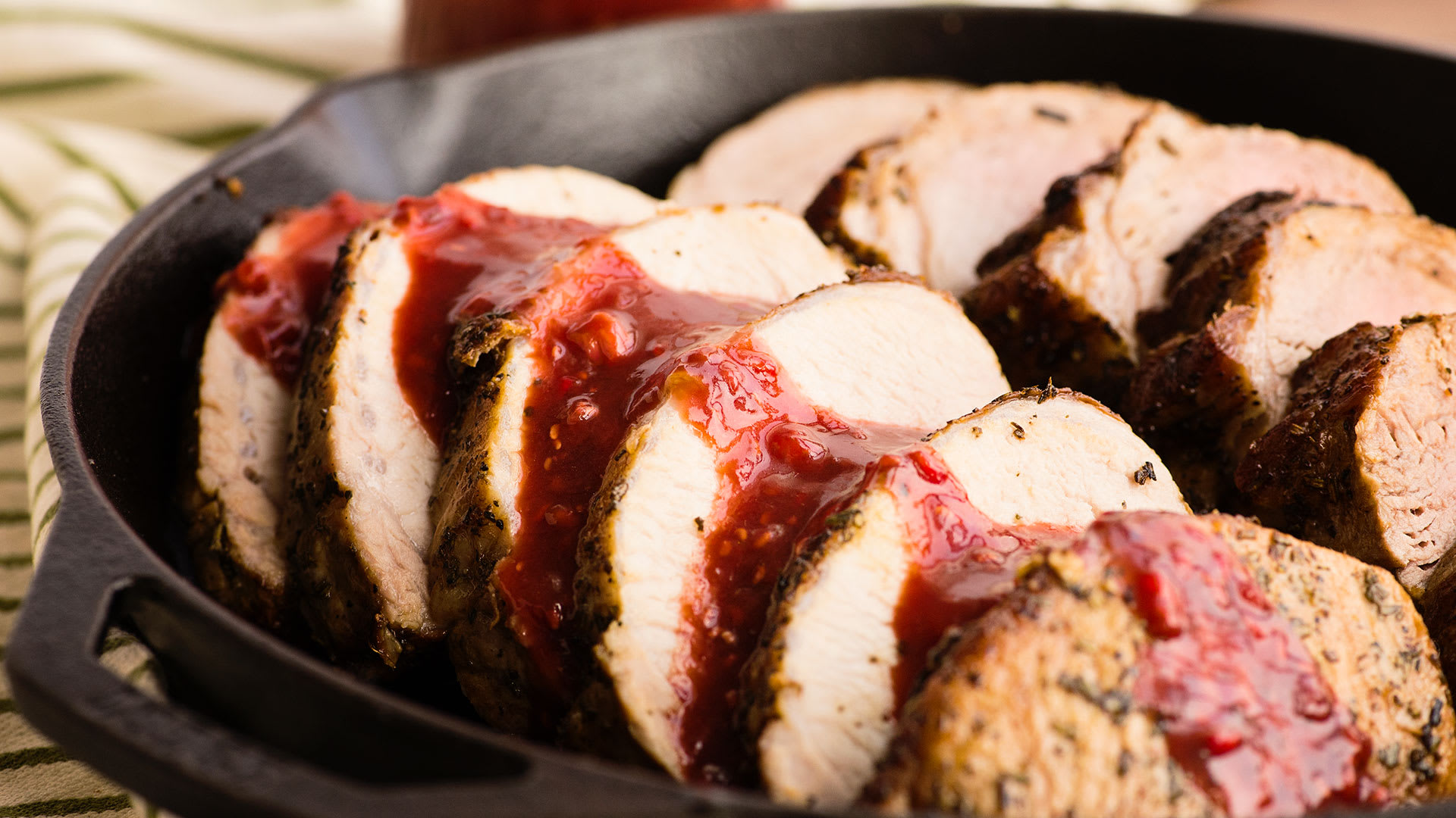 Pecan-Crusted Pork Tenderloin with Raspberry-Chipotle Sauce Recipe