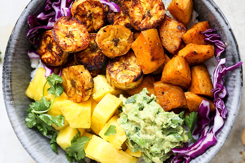 Plantains, Sweet Potato and Asparagus Succotash Recipe