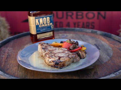 Pork Chops with Mustard Bourbon Sauce