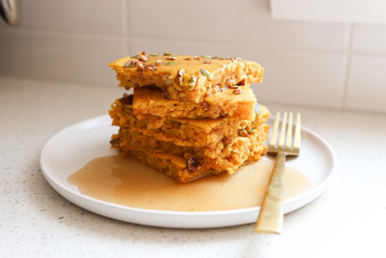 Pumpkin Spice Sheet Pan Pancakes Recipe