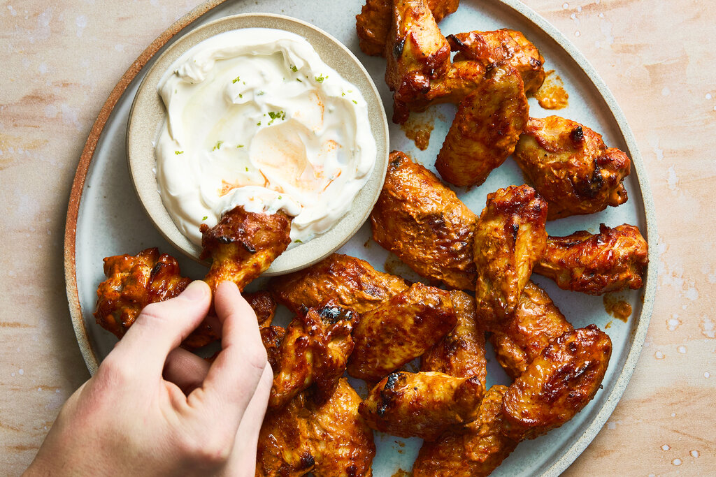 Red Chile Chicken Wings with Chipotle Honey Glaze Recipe
