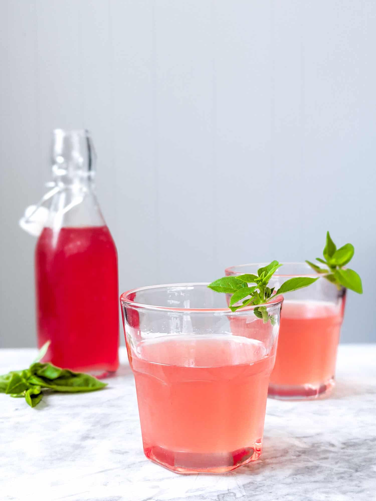 Rhubarb Basil Shrub Recipe