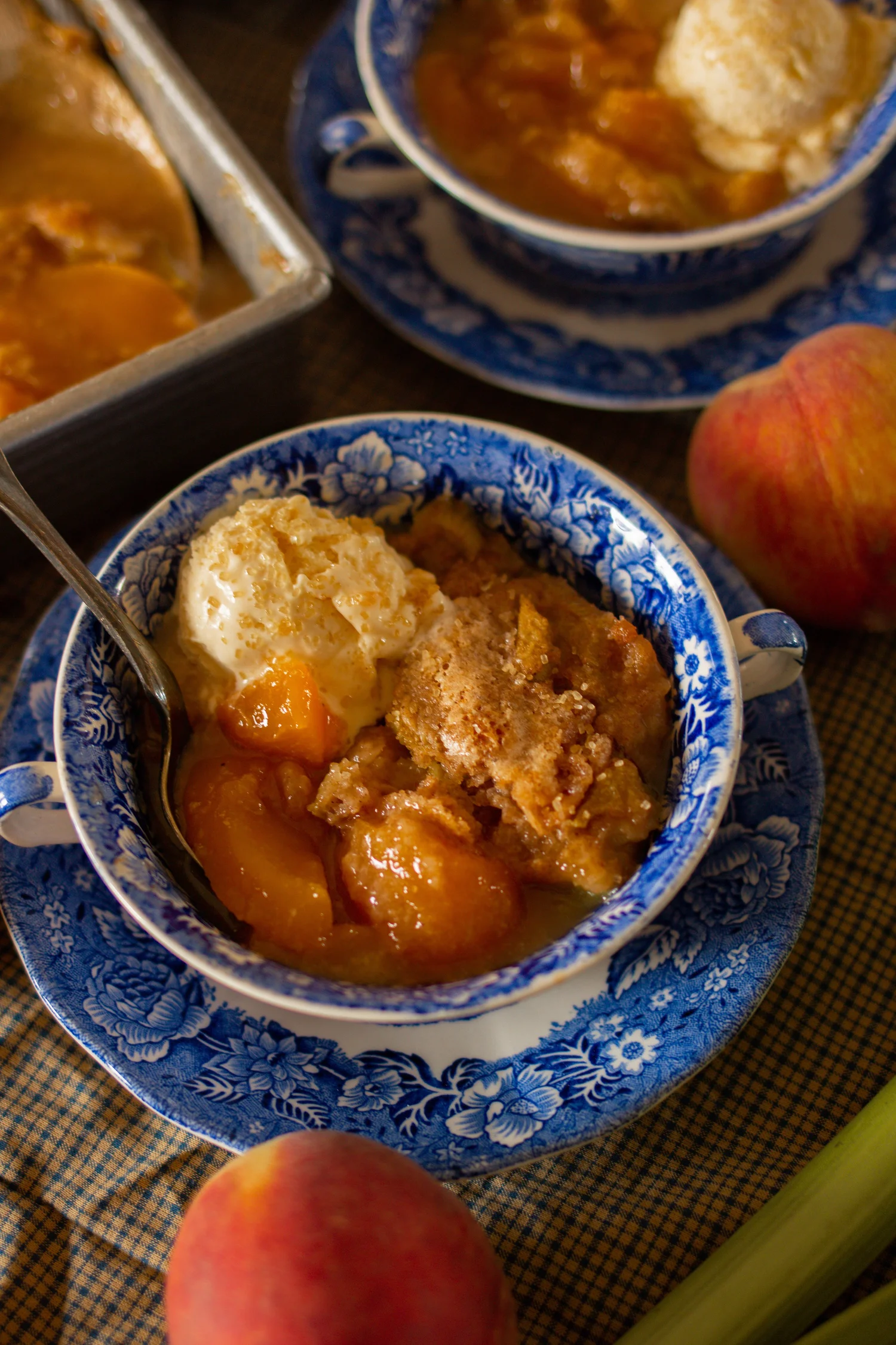 Rhubarb Peach Cobbler Recipe