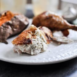 Roasted Chicken Roulade with American Triple Cream and Georgia Ham Recipe