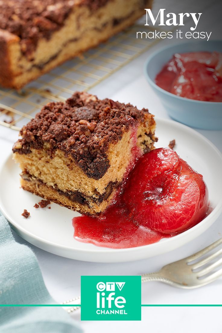 Roasted Fruit Cinnamon Coffee Cake Recipe