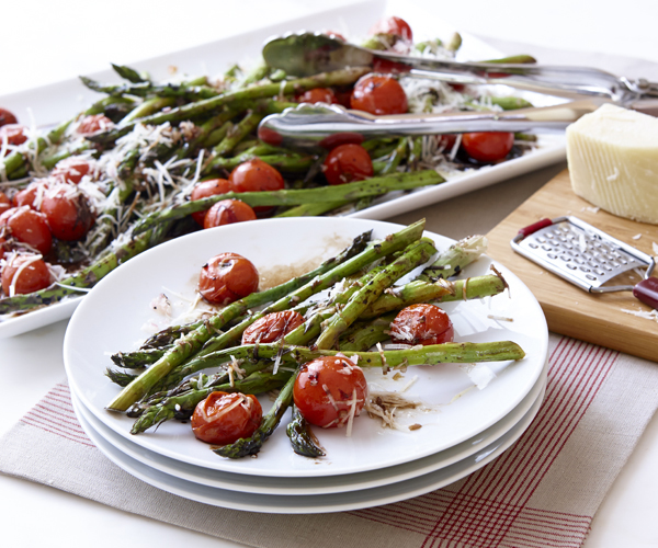 Shaved Asparagus, Heirloom Tomatoes, and White Truffle Jus Recipe