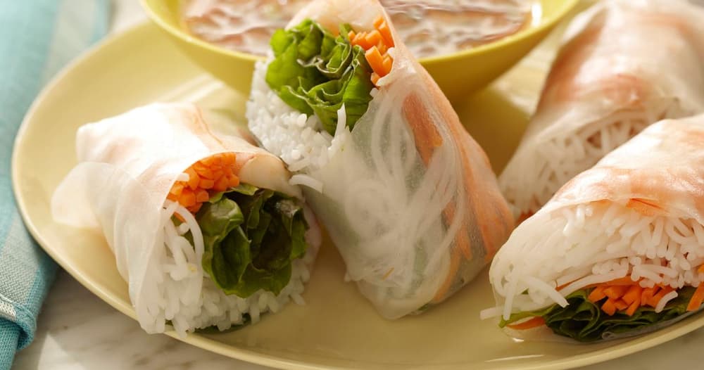 Soft Asian Summer Rolls with Sweet and Savory Dipping Sauce Recipe