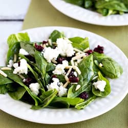 Spinach Salad with Goat Cheese and Walnuts Recipe