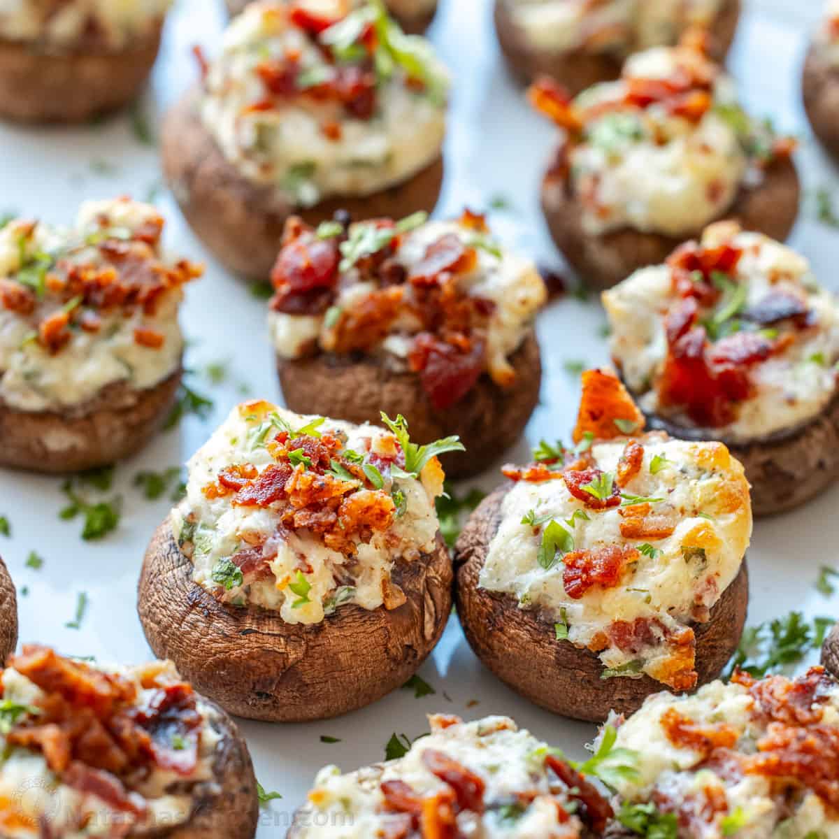 Stuffed White Mushroom Caps Recipe