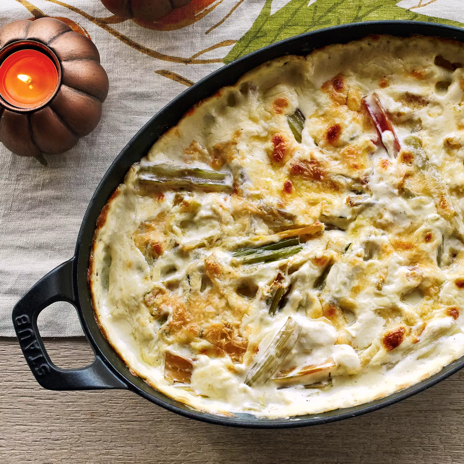 Swiss Chard au Gratin French Bread Pizzas Recipe