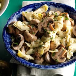 Thimbles with Mushrooms and Artichokes Recipe