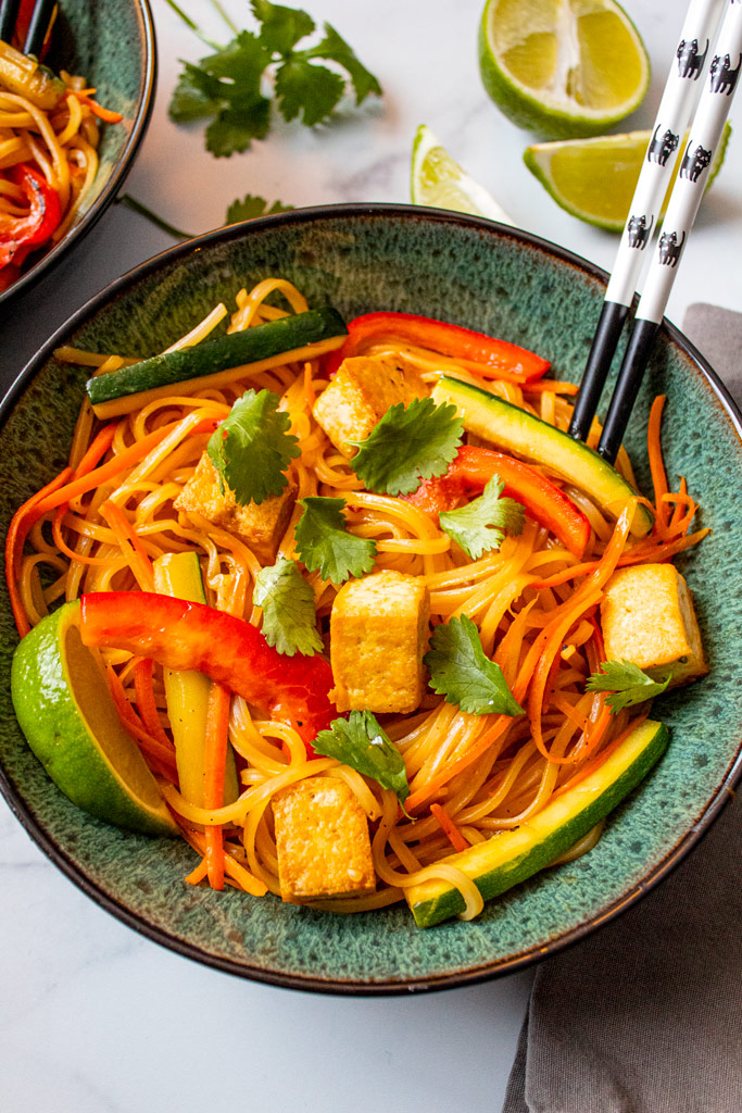 Tofu and Vegetable Stir-Fry with Rice Noodles Recipe