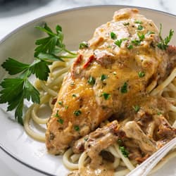 Turkey and Mushroom Creamy Tomato "Gravy" With Gnocchi Recipe