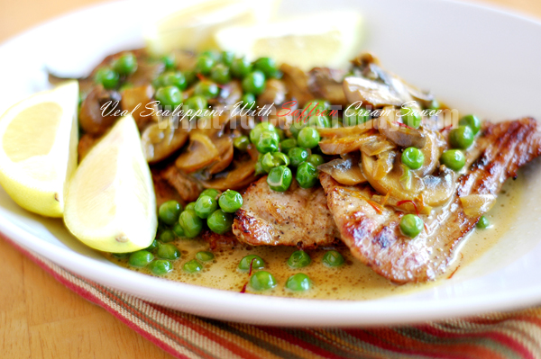 Veal Scaloppini with Saffron Cream Sauce Recipe