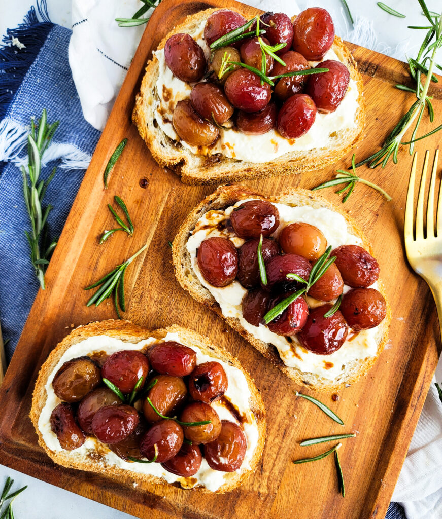 Whipped Feta and Balsamic Grapes Recipe