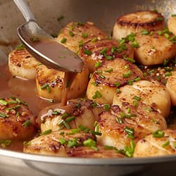 Wok Seared Scallops In Teriyaki Tabasco Butter Sauce Recipe