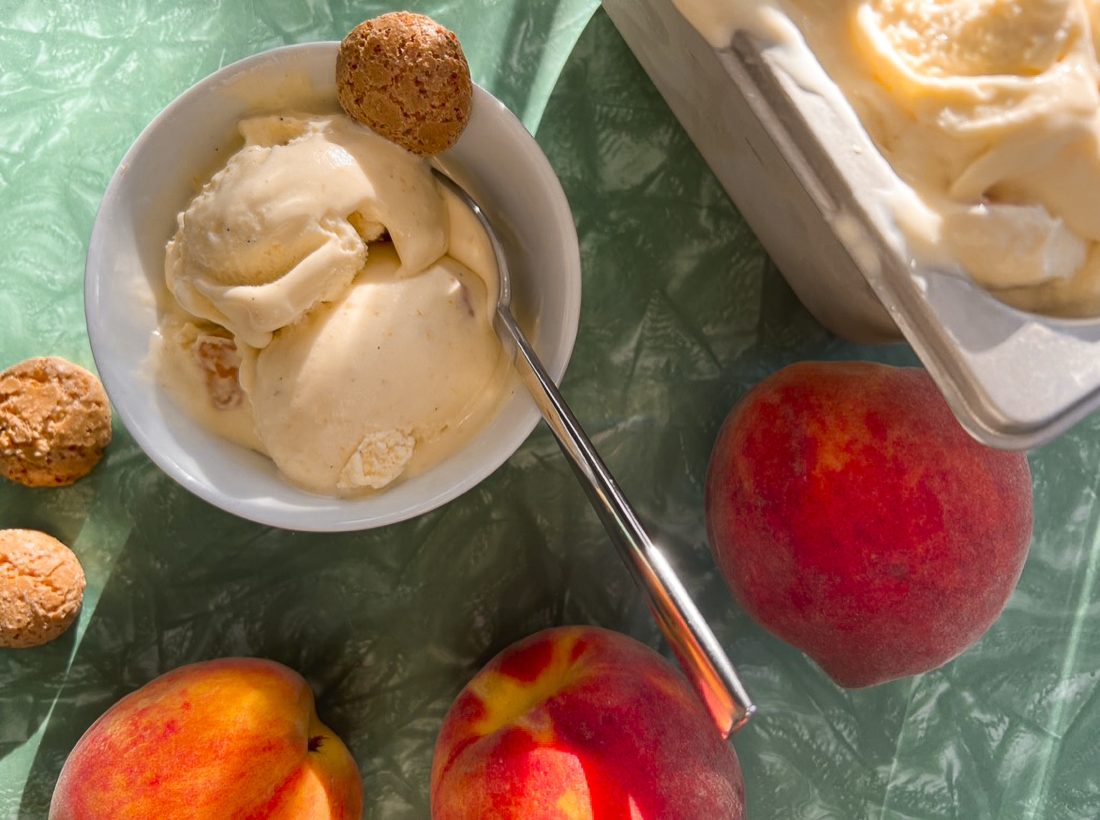 Amaretto Peach Ice Cream Recipe