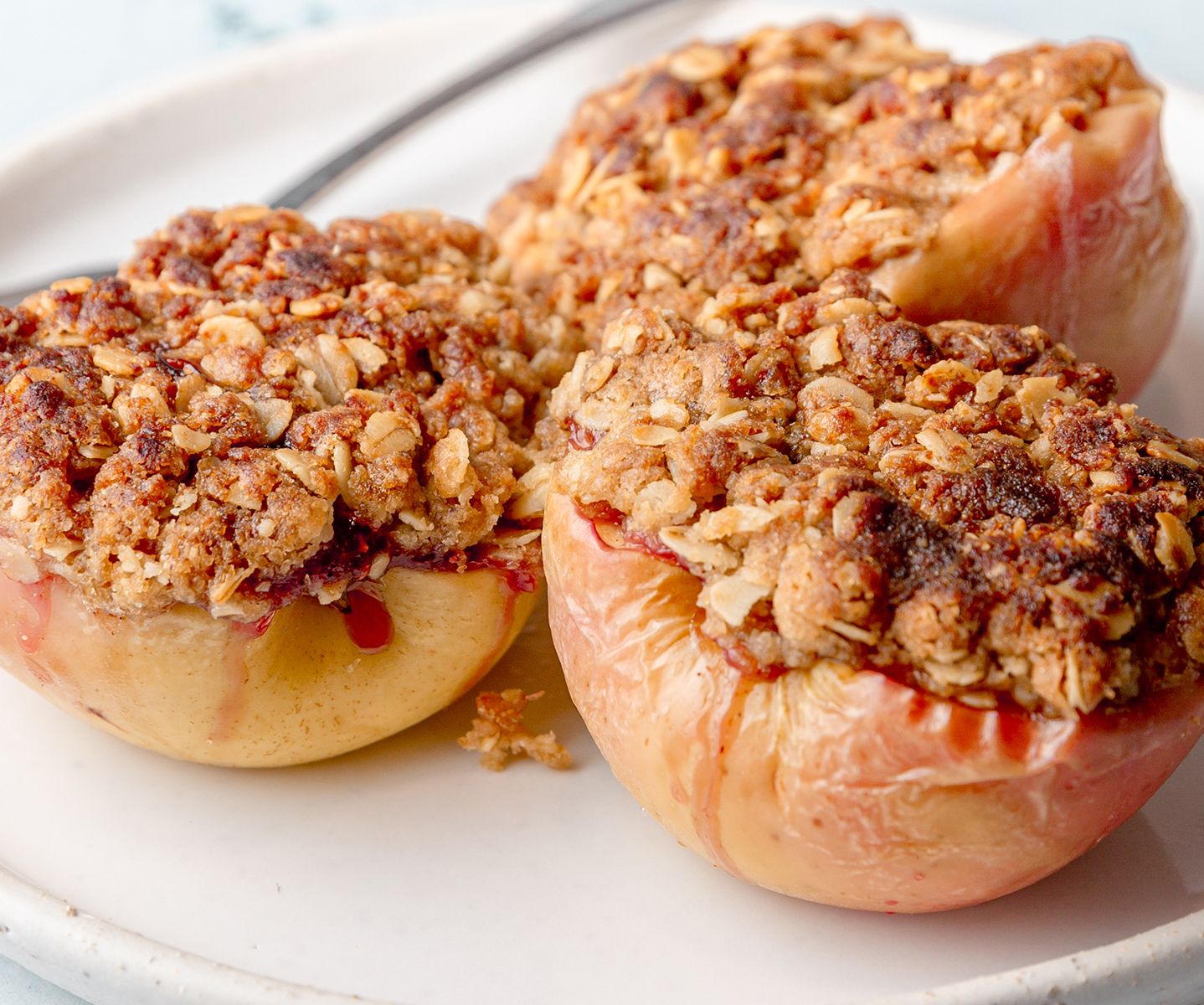 Baked Apples With Raspberry Cream And Toffee Recipe