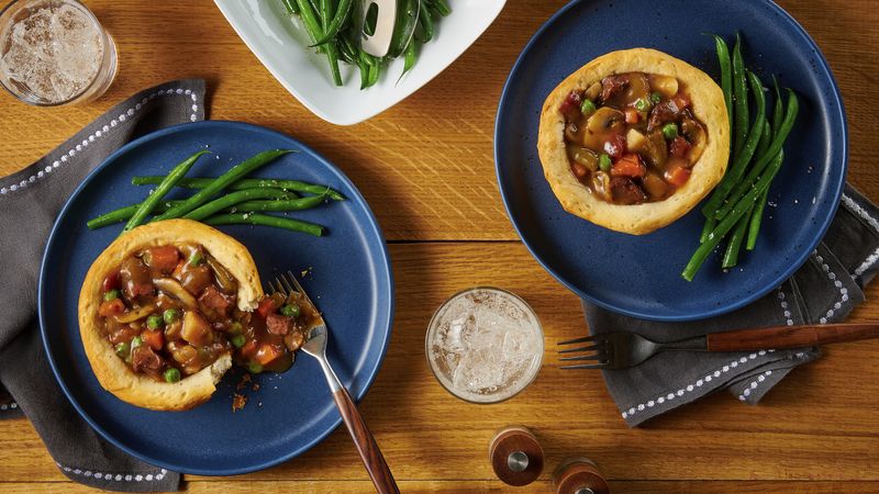 Beef Stew with Cream Biscuits Recipe