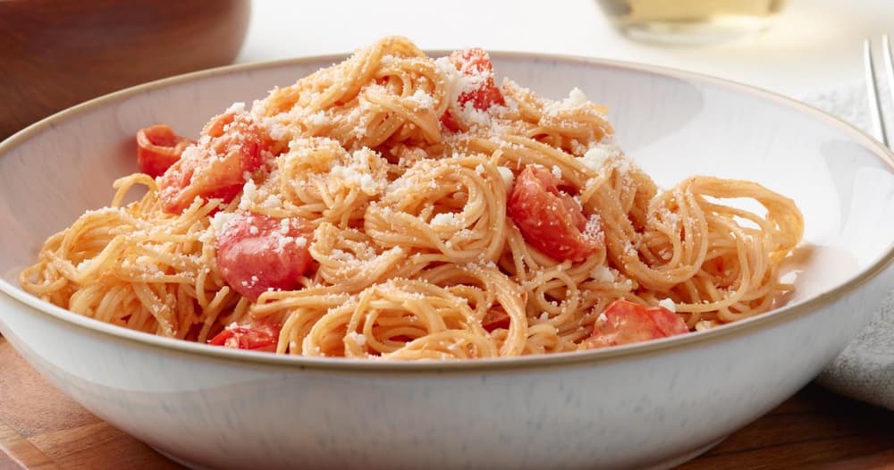 Blushing Angel Hair Pasta Recipe