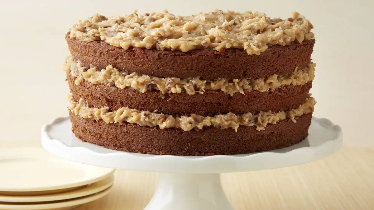 German Chocolate Cake With Coconut-Pecan Cajeta Frosting Recipe