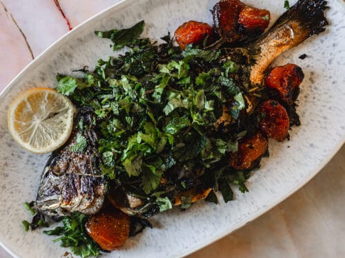 Grilled Bluefish in Pomegranate Glaze Recipe