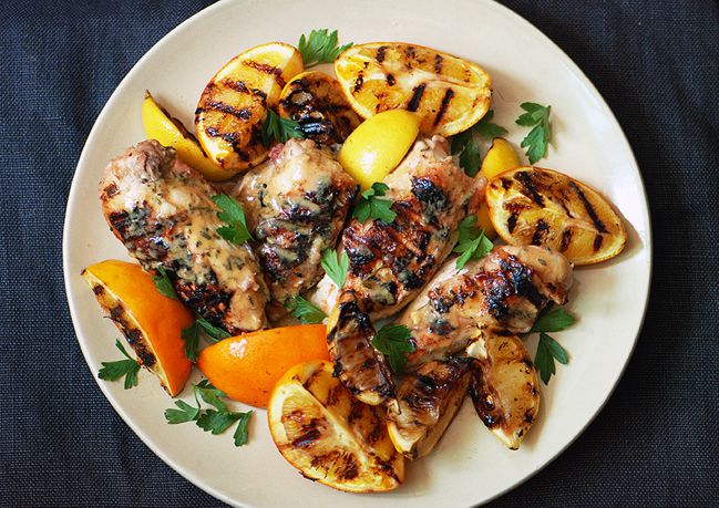 Grilled Citrus Chicken with Tropical Grilled Fruit
