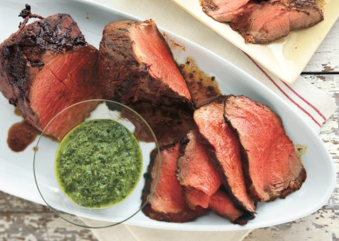 Grilled Tenderloin Churrasco with 3-Herb Chimichurri Recipe