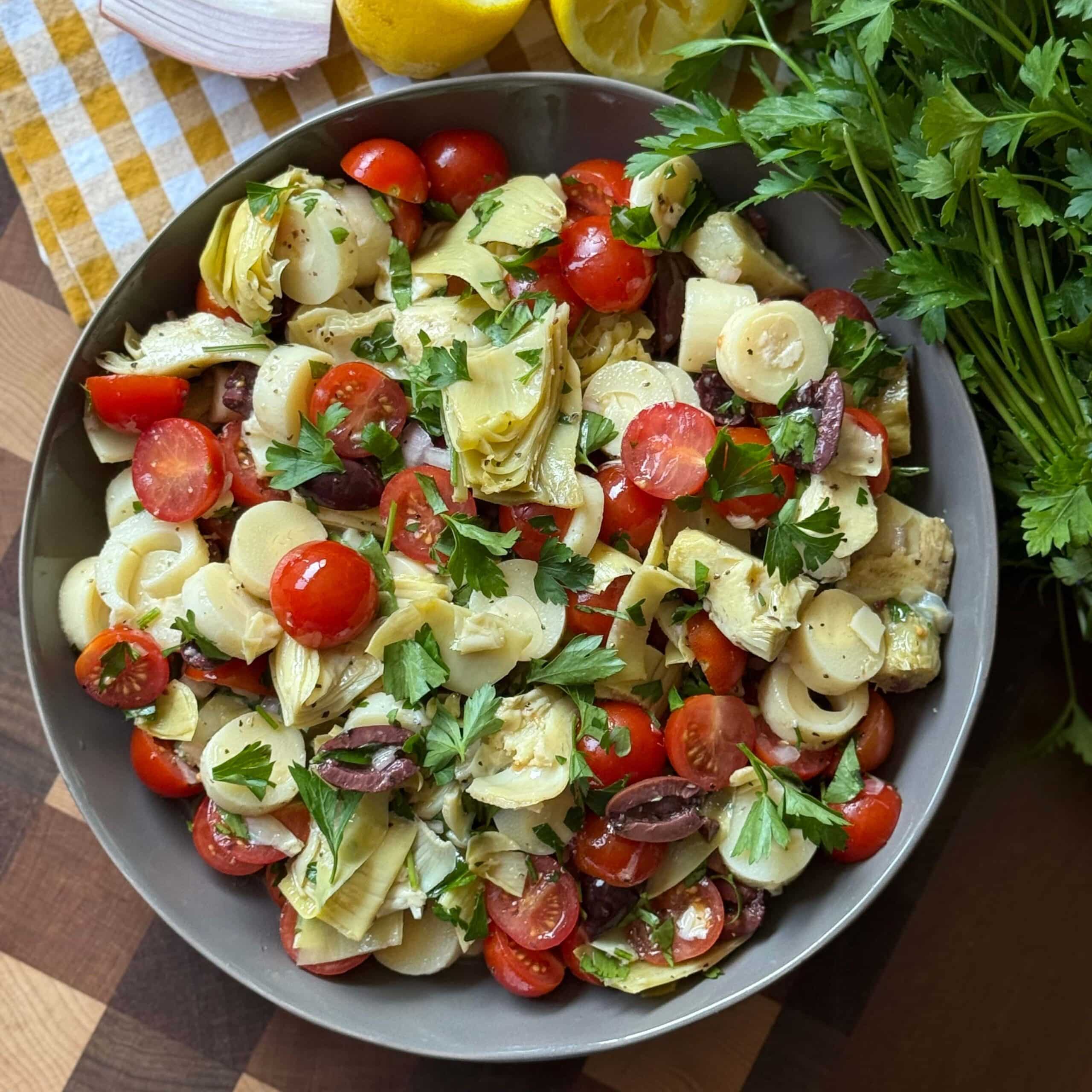 Heart-y Salad: Hearts of Romaine, Palm, and Artichoke Recipe