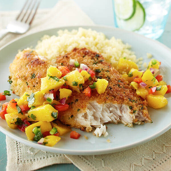 Jay's Potato-Crusted Fish with Mango Salsa Recipe