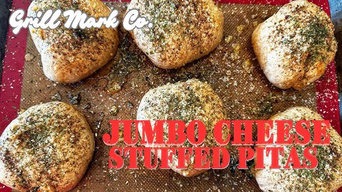 Jumbo Cheesy Stuffed Pitas Recipe