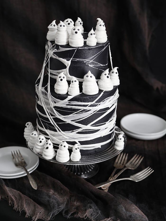 Marshmallow Web Ghost Cake Recipe