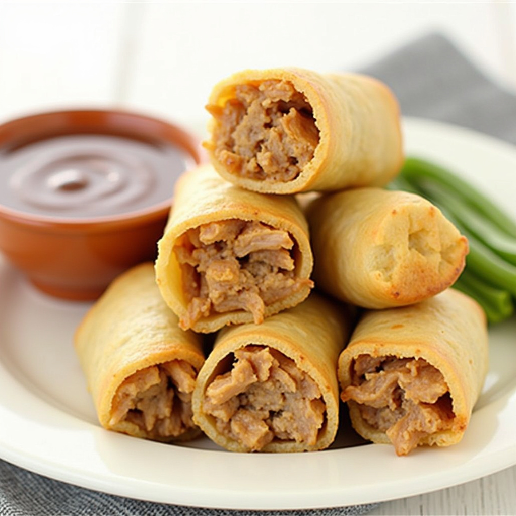 Neely's BBQ Pulled Pork Egg Rolls Recipe