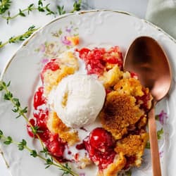 Pear and Cherry Buckle Recipe