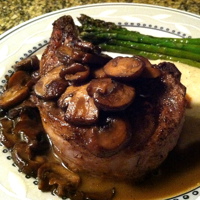 Pork Chops with Mushroom Madeira Sauce Recipe